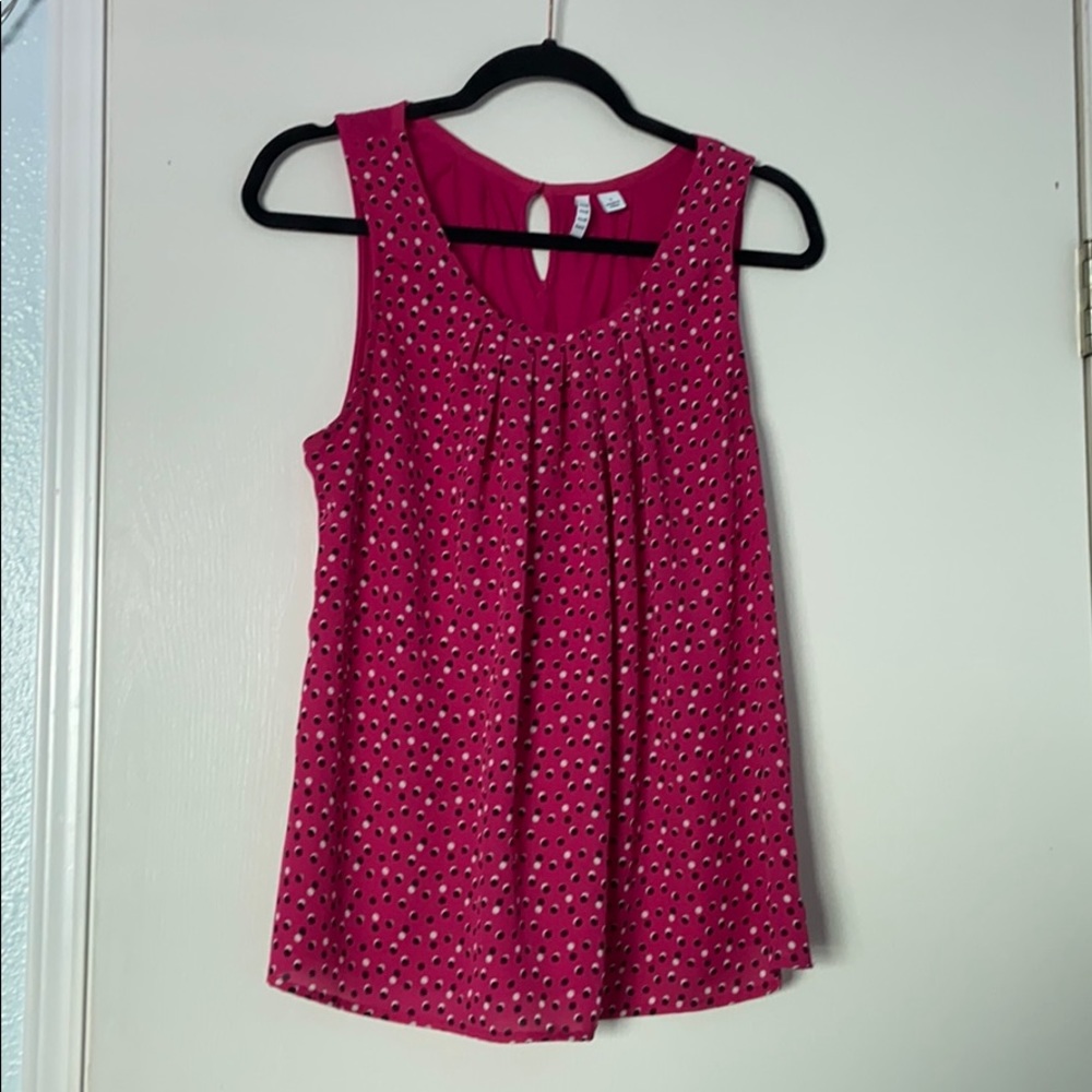 Elle Pink with Black and White Polka Dot Tank